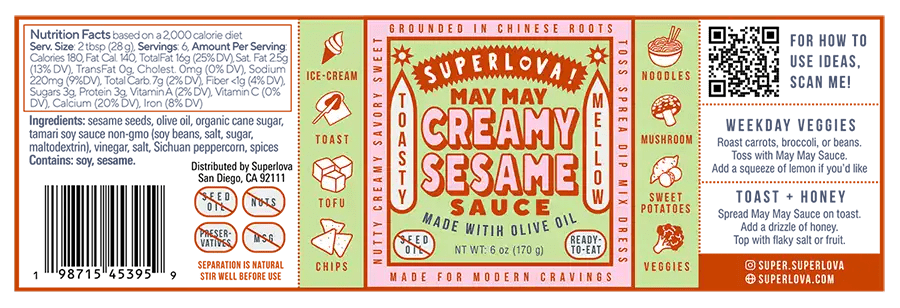 May May Nutty Sesame Sauce 6 Pack - Superlova!