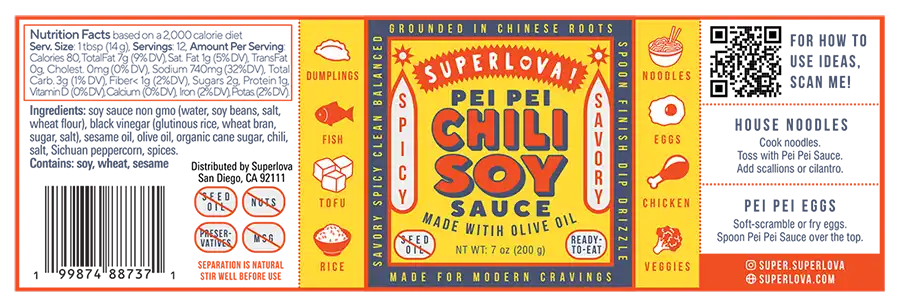 Pei Pei Spicy Sesame Sauce 6 Pack - Superlova!